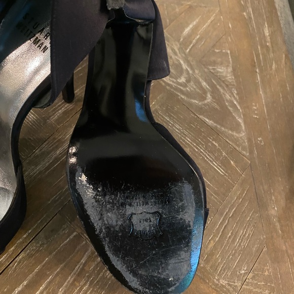 Stuart Weitzman Black Floral Embellished Heels - Picture 6 of 7